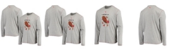 Tommy Bahama Men's Heathered Gray Kansas City Chiefs Sport Lei Pass Long Sleeve T-shirt
